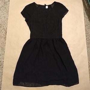 Cute graphic print black dress